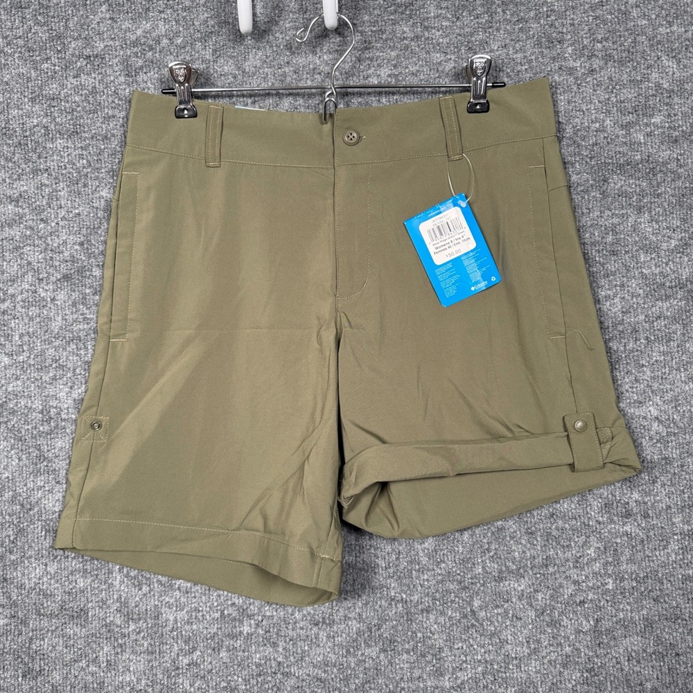 New Columbia Womens Sz 8 Shorts Court Utility Hiking Outdoors Adjustable Hem - Picture 2 of 12